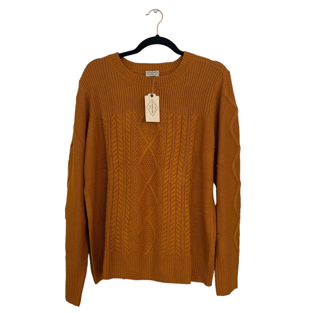 St. John’s Bay caramel knit acrylic sweater. NWT
